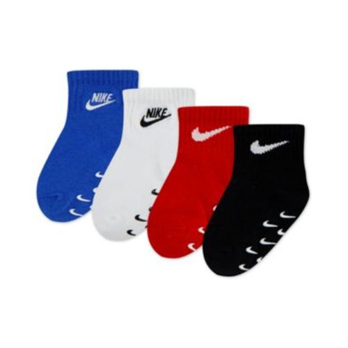 Baby and Toddler 4-Pack Logo Gripper Socks