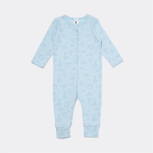 Dymples Baby Dinosaur Print Rib Coverall - Blue - Size 000
