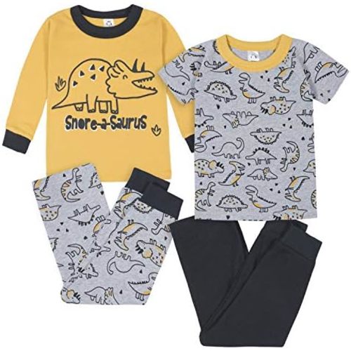 Gerber Baby Boys' Toddler Snug Fit 4-Piece Pajama Set