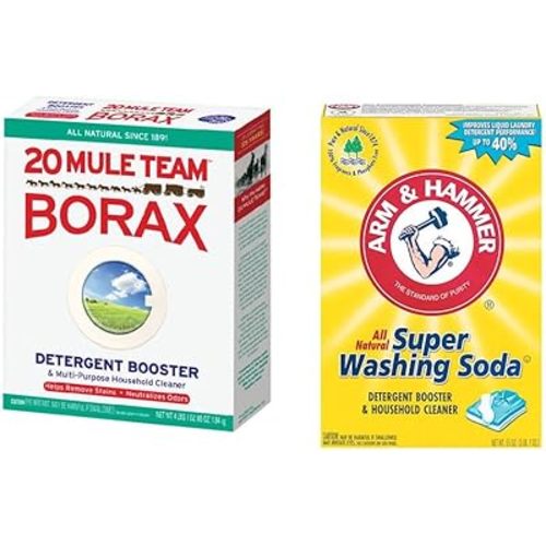 Mule Team Liquid Borax and Arm & Hammer Super Washing Soda, Variety Pack, Unscented