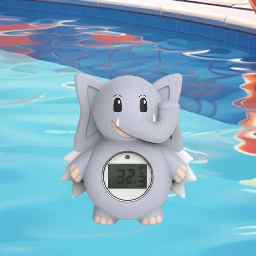 LEFTHIGH Home Baby Bath Thermometer Cute Elephant Penguin Pumpkin Shape LCD with Temperature Alert IPX7 Waterproof for Infants Christmas Decorations for Home