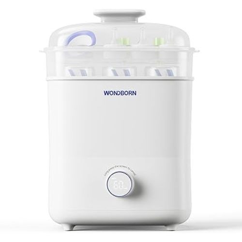 Bottle Sterilizer and Dryer, 99.999% Deep Sterilization, 6-min Rapid Disinfection, Up to 12 Bottles, HEPA Filter, All-in-One for Baby Bottles, Breast Pump Parts & Newborn Essentials