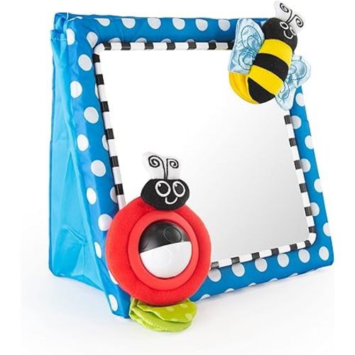 Sassy Tummy Time Floor Mirror, Developmental Baby Toy, Newborn Essential, Great Shower Gift, 0+ months