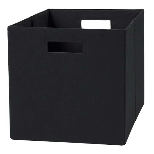 Better Homes & Gardens Collapsible Fabric Cube Storage Bin, Rich Black