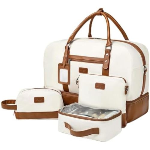 4PCS Weekender Bags for Women Large Overnight Weekend Travel Duffel Bags