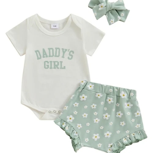 DADDY'S GIRL Daises Outfit - Hazel & Bo