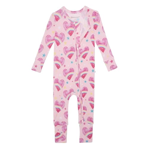 Posh Peanut Convertible Baby Sleepers - Girls Footless Baby Pajamas with 2 Way Zipper for Easy Diaper Changes