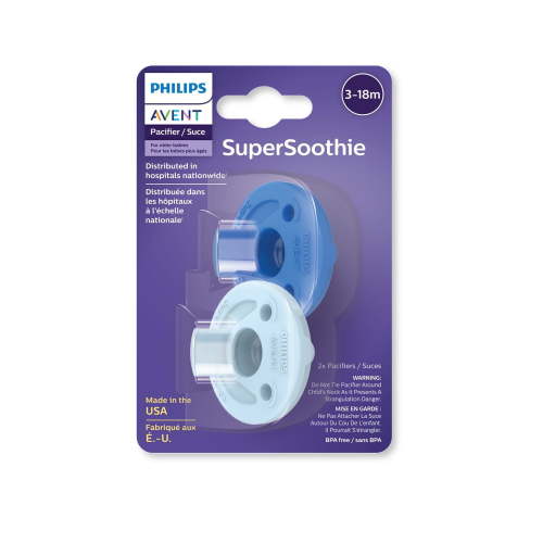 Philips Avent Soothie 3-18 months, sky blue/light blue, 2 pack - Walmart.ca