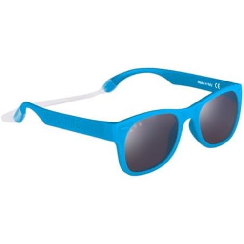 ROSHAMBO Unbreakable Square Sunglasses - Italian Made Polarized - BPA Free with Strap + Accessories - USA Assembled