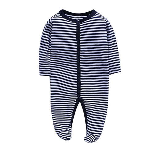 ATAIKU Infant Baby Boys' Sleep and Play Footed Pajamas One-Piece Sleeper Button Romper Jumpsuit Cotton PJs For Newborn