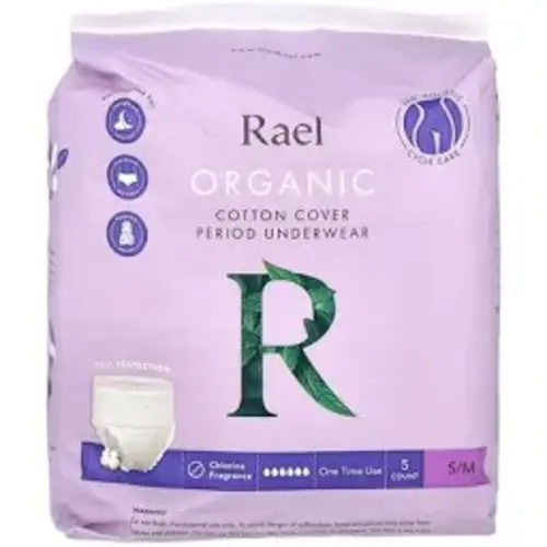 Rael Disposable Underwear for Women, Organic Cotton Cover - Postpartum Essentials, Leak Locker, Unscented, Maximum Coverage (Size S-M, 20 Count) https://www.amazon.com/dp/B0B834SHYC/?coliid=I1UIWOGIRWC420&colid=3TYB4AT3X0EG3&psc=1&ref_=cm_sw_r_apann_lstpd