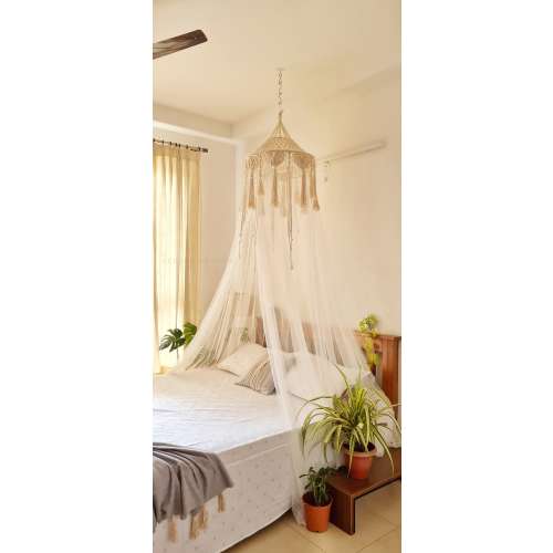 Macrame canopy with tulle,boho handmade bed canopy, baby nursery canopy, macrame chandelier, crib canopy, canopy for bed,baldachin curtain