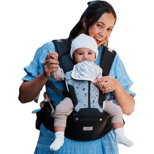Baby Carrier, MOMTORY Safety-Certified 6-in-1 Baby Carrier Newborn to Toddler, Adjustable Detachable Infant Baby Hip Seat Carrier for 7-50lbs, All Seasons, Perfect for Shopping Travelling