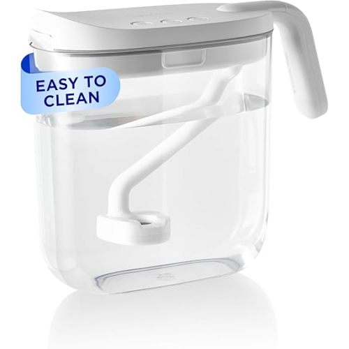 Carepod Mini Ultrasonic Cool Mist Humidifier for Bedroom, Quiet & Safe for Baby, Transparent, Only 3 Washable Parts & Easy to Clean, Filter-Free, Automatic Shut-off, Lasts 20Hrs (0.74Gal/2.8L)