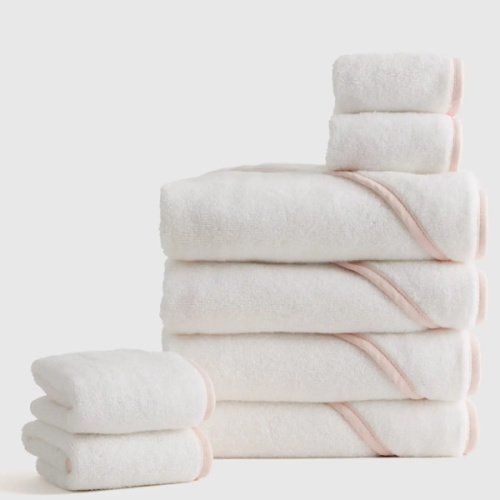 Organic Turkish Cotton Baby Bath Bundle 8-Pack in Soft Pink