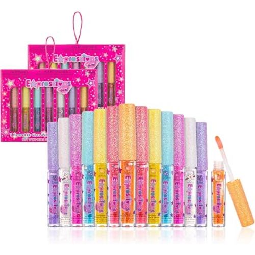 14pc Fruity Flavored Lip Gloss Set - Assorted Fruit Flavor Lip Glosses