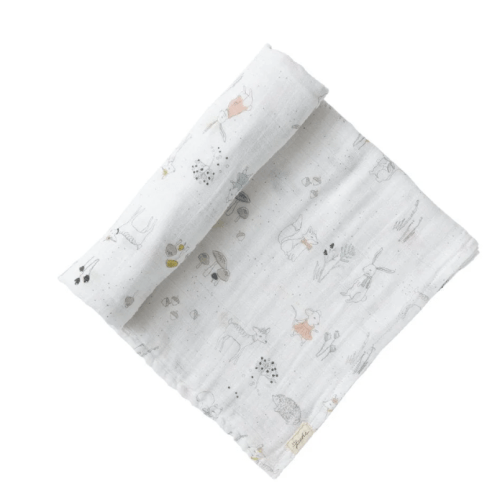 Organic Cotton Muslin Swaddle - Magical Forest