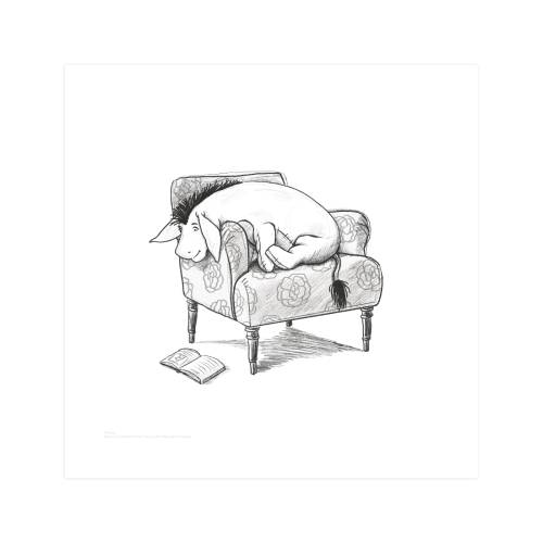 Eeyore Lounging | Winnie The Pooh Disney Open Edition Children's Art Print by Stefanie Lane
