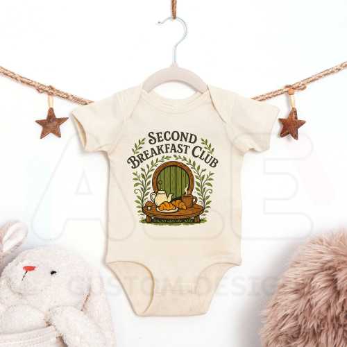 Baby Bodysuit and Toddler Second Breakfast Club Shirt, Grey Wizard Shirt, Fantasy Movies, Fantasy Book Lover Tee, Bookish Shirt, Elves Shirt