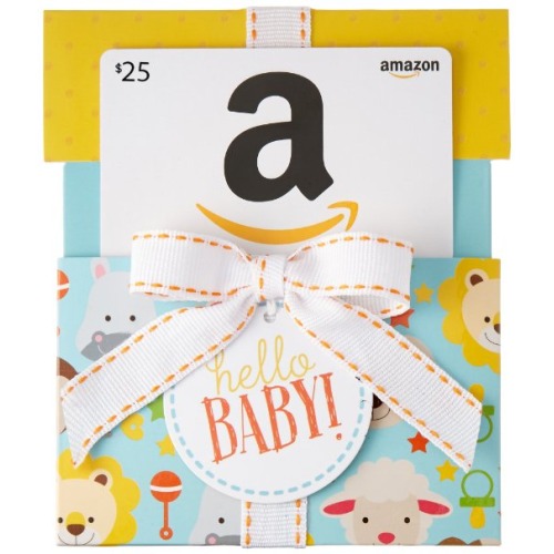 Amazon.com Gift Card in a Hello Baby Reveal (Classic White Card Design)