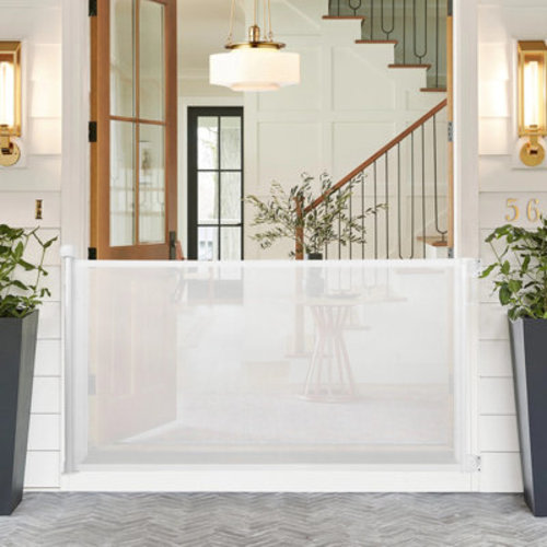 Tucker Murphy Pet™ Child Safety Indoor/Outdoor Retractable Baby Gate-No drilling holes required | Wayfair