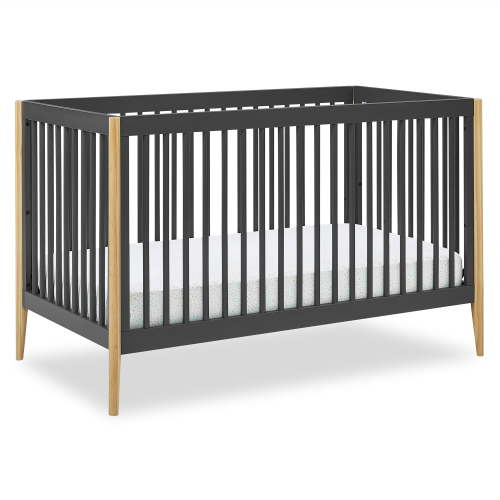 Delta Children Casey 6-in-1 Convertible Baby Crib, Charcoal Grey