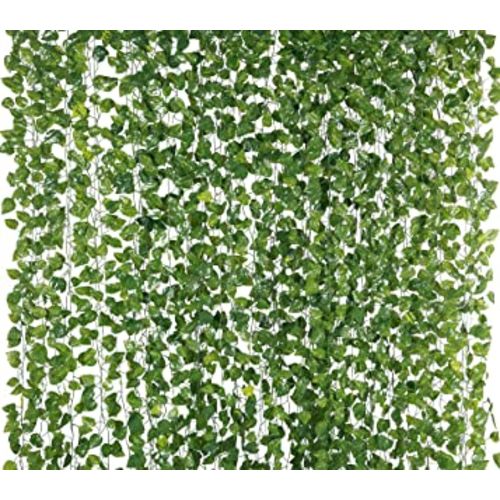 Yatim 78-Ft 12 Pack Silk Artificial Ivy Vines Leaf Garland Plants Hanging Wedding Garland Fake Foliage Flowers Home Kitchen Garden Office Wedding Wall Decor
