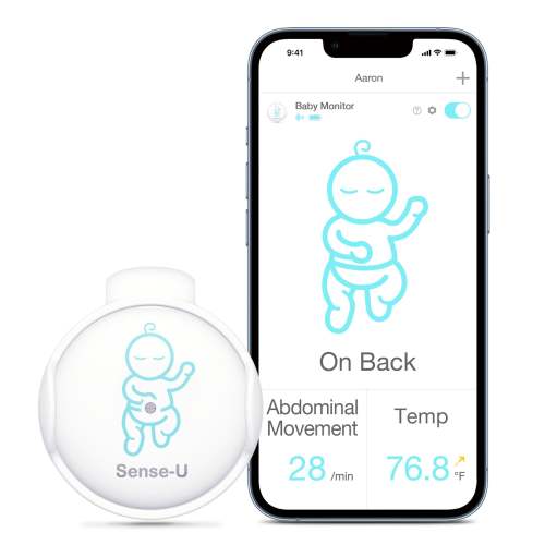 Sense-U Baby Movement Monitor: Abdominal Movement, Rollover, Temp
