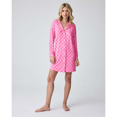 Sweet Raspberry Checks Women's Sleep Shirt