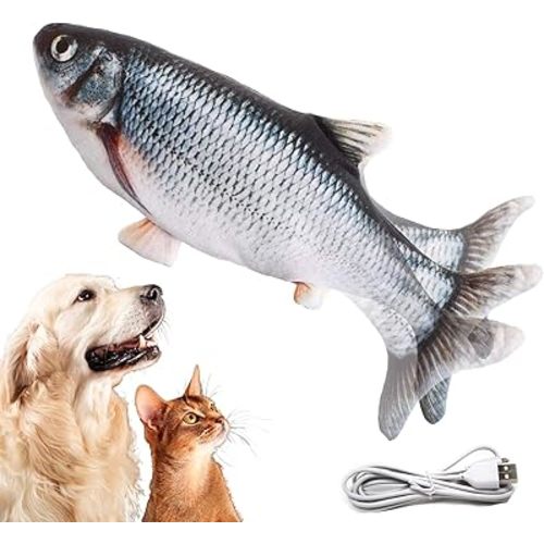 Flopping Fish Electric Dog Toy, Realistic Flopping Fish Dog Exercise Toy, Interactive Pet Toys for Small and Medium Dogs