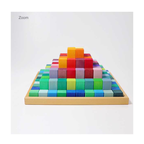 Grimm's Wooden Toys | Large Stepped Pyramid 100 Pieces