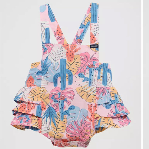 Baby Girl's Western Printed Ruffle Bodysuit | GIRLS | Wrangler®
