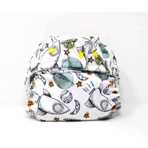 Aliens Space Rockets Pocket Diaper (One Size)