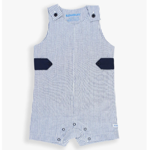 Classic Jon Jon Shortall in Navy Seersucker | RuffleButts & RuggedButts