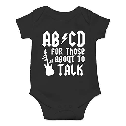 AW Fashions ABCD For Those About To Talk Baby Bodysuit Funny Cute Outfit Newborn Clothes for Boys & Girls