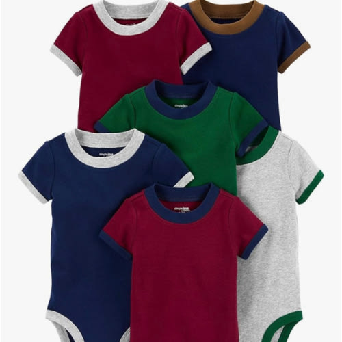 Simple Joys by Carter's Baby-Boys 6-Pack Short-Sleeve Bodysuit