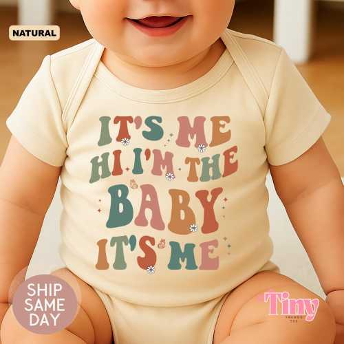 It's Me Hi I'm the Baby Bodysuit, Retro Music Lover Newborn Gift