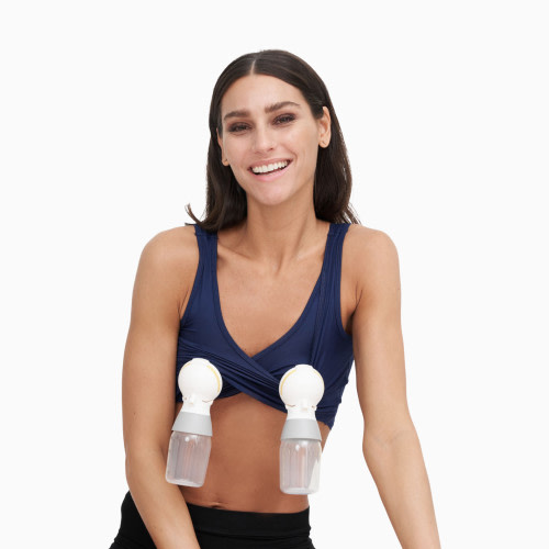 Larken Larken X Nursing + Hands-Free Pumping Bra - Marine, M