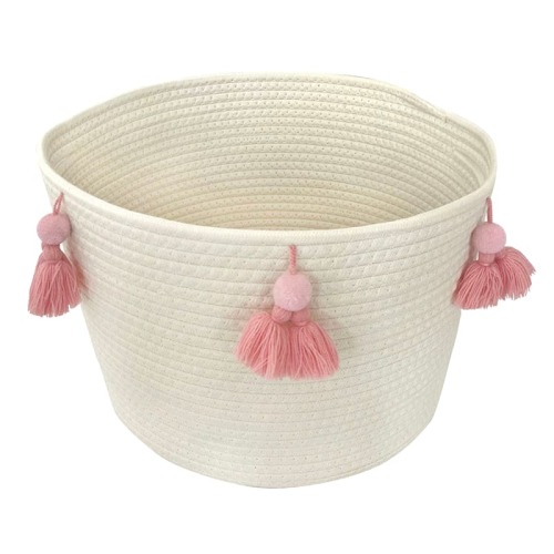 Tiny Dreamers Poly Rope Tassel Storage Basket, Small