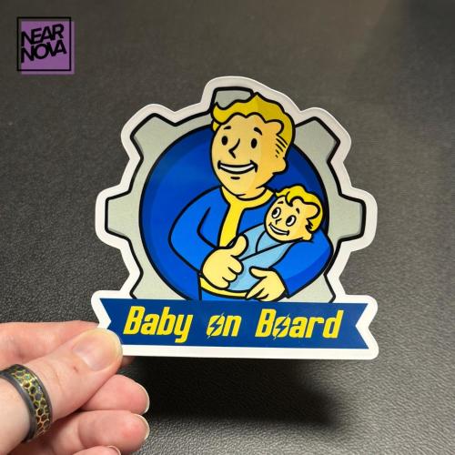 Fallout Baby on Board Sticker, New Mom Gift