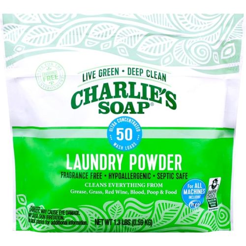 Charlie’s Soap Laundry Powder, 50 Loads, 1 Pack