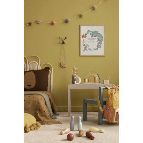 Brave Boy Knight and Dragon Print: Whimsical Nursery Wall Art with CS Lewis Quote (Digital Download)