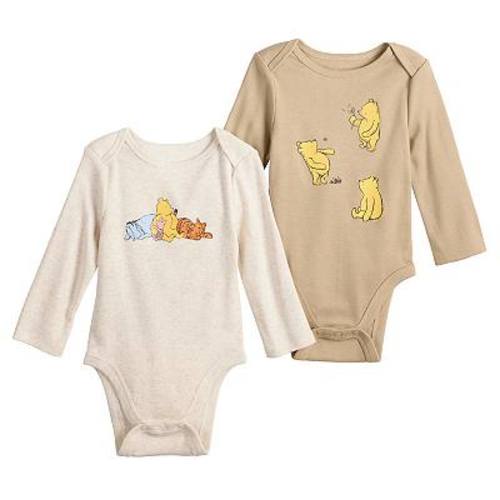 Baby Jumping Beans® Disney's Winnie The Pooh 2-Pack Long Sleeve Bodysuits