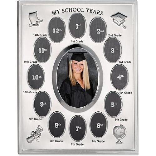 Lawrence Frames My School Years Silver Plated 8x10 Multi Picture Frame