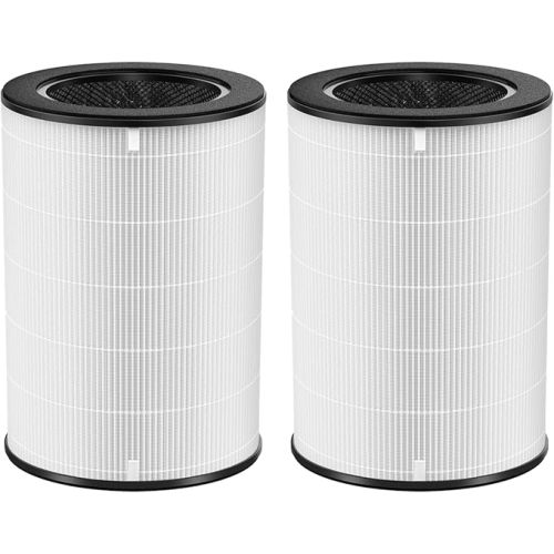 2 Pack AP-T45 AP-40FT Filters Replacement,True HEPA Filter Compatible with Homedics Total Clean 5-in-1 Air Cleaner Purifier AP-T40FL,AP-T40WT,AP-T40WTAR,AP-T45,AP-T45-BK,AP-T45-WT,Part #1461901
