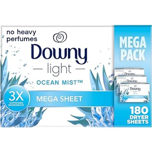 Downy Dryer Sheets Fabric Softener Ocean Mist 180 Count