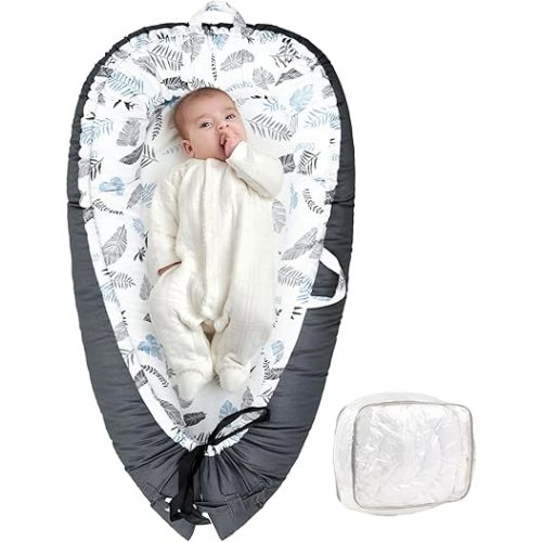 Baby Lounger-Newborn Lounger Cover Months 0-12 Months, Baby Breathable Lounger Cover & Soft Baby Nest Cover Sleeping Babies Essentials Gifts,Dock A Tot Portable Infant Lounger