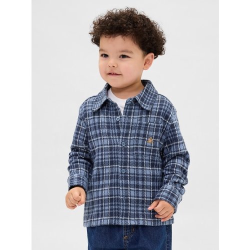Baby & Toddler Knit Jersey Plaid Shirt