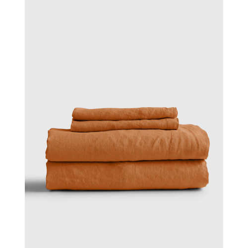 Linen Sheets | Quince in Terracotta