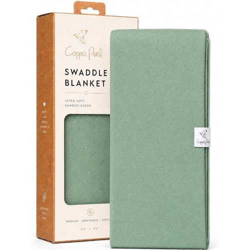 Copper Pearl Swaddle Blankets for Newborns | Soft Stretchy Receiving Blankets for Boys and Girls | Large 46 x 46 Inch Baby Blankets | Lightweight and Breathable Swaddles | Clover